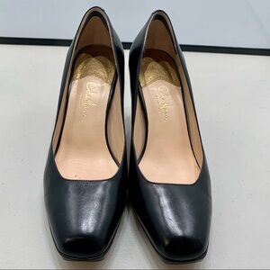 Cole Haan Women’s 7.5 B Black Leather Slip On Heel